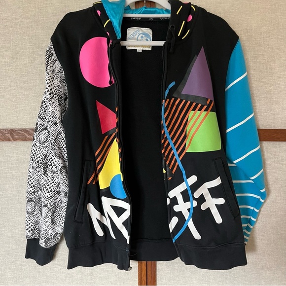 Vintage Neff Loco Zip Front Hoodie 90s Graphics - Medium - Picture 6 of 10